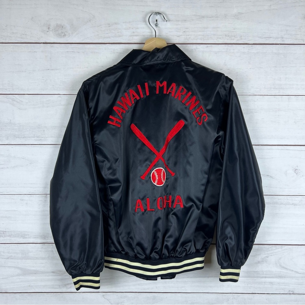 Vintage 1960s Okinawa Japan Hawaii Marines Baseball Jacket Small
